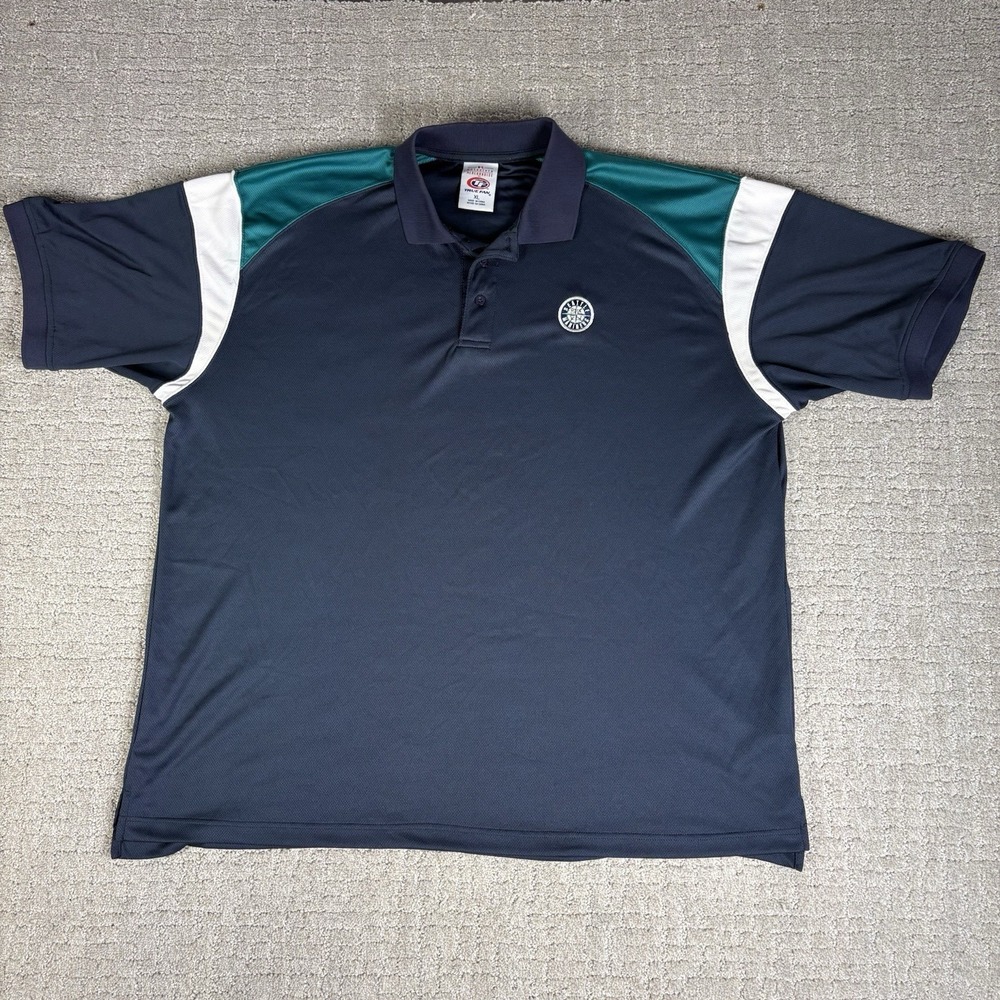 Seattle Mariners True Fan Polo Shirt Size Men's XL Genuine Merchandise